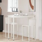 vidaXL Table de bar Blanc 110 x 55 x 105 cm Bois de pin massif