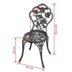 vidaXL Chaises de bistro lot de 2 Aluminium coulé Vert