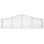 vidaXL Paniers à gabions arqués 18 Pièces 200x50x40/60 cm fer galvanisé