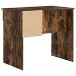vidaXL Bureau avec rangement Chêne fumé 90x49.5x75 cm Bois d'ingénierie