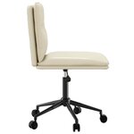vidaXL Chaises à manger lot de 2 crème similicuir