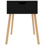 vidaXL Table de chevet Noir brillant 40x40x56 cm Bois d'ingénierie