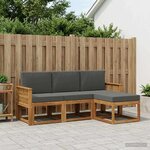 vidaXL Ensemble de canapés d'extérieur 4 Pièces Naturel et Anthracite