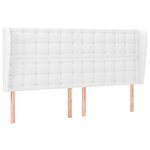 vidaXL Tête de lit avec oreilles Blanc 163x23x118/128 cm Similicuir