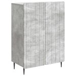 vidaXL Buffet Gris béton 66 x 34 5 x 92 cm Bois d'ingénierie
