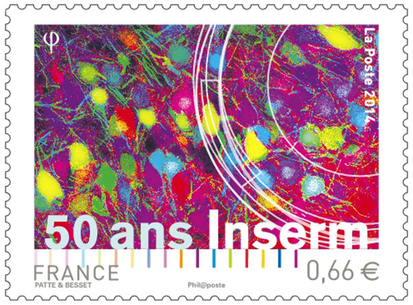 Timbre Inserm 50 ans