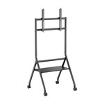 Support de sol Aisens ECO avec roulettes - 1 plateau pour écran interactif/TV 80 kg de 37 à 86 - Noir