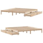 vidaXL Cadre de lit sans matelas 200x200 cm bois massif de pin