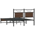 vidaXL Cadre de lit sans matelas chêne marron 120x190 cm