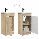 vidaXL Meuble de salle de bain avec évier Chêne Sonoma