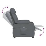vidaXL Fauteuil inclinable électrique Gris foncé Tissu
