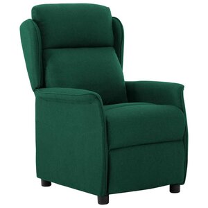 vidaXL Fauteuil inclinable Vert foncé 67.5 x 93.5 x 101.5 cm tissu