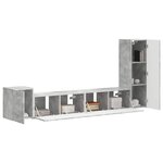 vidaXL Ensemble meuble TV 3 Pièces Gris béton Bois d'ingénierie