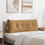 vidaXL Coussin de Dos Marron 120 x 24 x 50 cm Velours