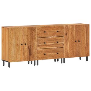 vidaXL Armoires latérales 3 Pièces 60x33x75 cm bois massif d'acacia