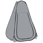 vidaXL Tente de douche escamotable Gis
