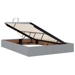 vidaXL Lit avec rangement et matelas Gris clair 140 x 190 cm Polyester