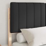 vidaXL Cadre de lit avec tête de lit rembourrée Noir 120 x 190 cm