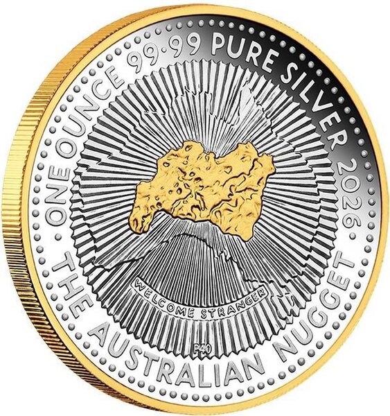 Pièce de monnaie en Argent 1 Dollar g 31.1 (1 oz) Millésime 2026 AUSTRALIAN NUGGET