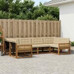 vidaXL Ensemble de canapés d'extérieur 6 pc Naturel et Beige