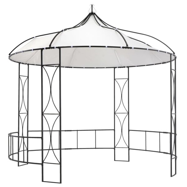 vidaXL Belvédère 300 x 290 cm Blanc Rond