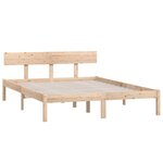vidaXL Cadre de lit sans matelas bois massif 140x200 cm