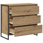 vidaXL Buffet Chêne artisan 79 x 36 x 75.5 cm Bois d'ingénierie