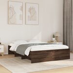 vidaXL Cadre de lit sans matelas chêne marron 120x200 cm