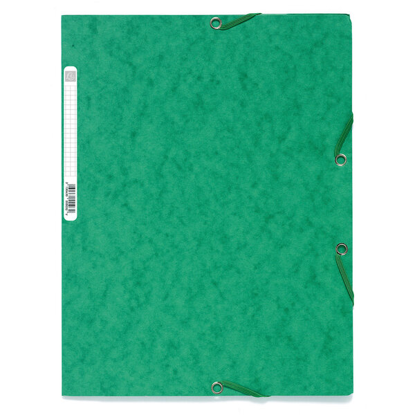 Chemise 3 rabats à élastiques carte lustrée 400g/m2 Nature Future® A4 Vert x 25 EXACOMPTA