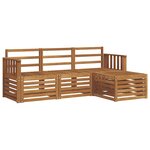 vidaXL Ensemble de canapés d'extérieur 4 pc Naturel