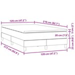 vidaXL Sommier à lattes de lit et matelas bleu foncé 120x210cm velours
