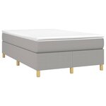 vidaXL Sommier à lattes de lit avec matelas Gris clair 120x200cm Tissu