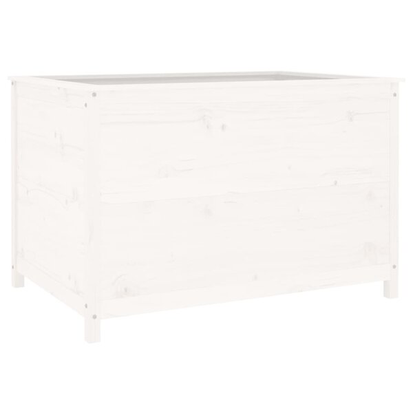 vidaXL Lit surélevé de jardin blanc 119 5x82 5x78cm bois de pin massif