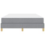 vidaXL Lit à ressorts avec matelas Gris clair 160 x 200 cm tissu