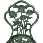 vidaXL Ensemble de bistro 3 Pièces Aluminium coulé Vert