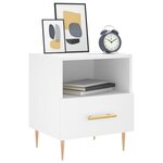 vidaXL Table de chevet blanc 40x35x47 5 cm bois d’ingénierie