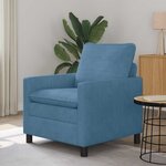 vidaXL Canapé Bleu 76 x 81 x 87 5 cm Tissu