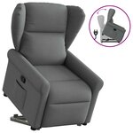 vidaXL Fauteuil inclinable Gris foncé Tissu