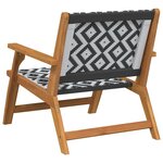 vidaXL Mobilier de jardin 2 Pièces Noir et Blanc 67 x 78 x 73 cm