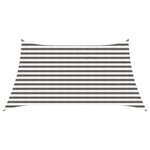 vidaXL Voile d'ombre Gris clair et blanc 3 / 4 x 2 m HDPE