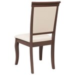 vidaXL Chaises à manger coussins 2 Pièces marron bois massif caoutchouc