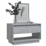 vidaXL Meuble TV Sonoma gris 70x41x44 cm Aggloméré