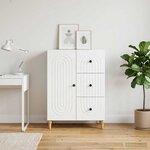 vidaXL Buffet Blanc 66 x 34 5 x 90 cm Bois d'ingénierie