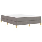 vidaXL Lit à ressorts Taupe  marron 140 x 190 cm