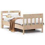 vidaXL Cadre de lit sans matelas 90x200 cm bois de pin massif