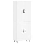 vidaXL Buffet haut Blanc 69 5x34x180 cm Bois d'ingénierie