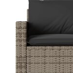 vidaXL Ensemble à manger de jardin et coussins 2 Pièces gris rotin