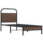vidaXL Cadre de lit sans matelas 75x190cm chêne marron bois ingénierie
