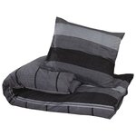 vidaXL Ensemble de housse de couette gris foncé 260x220 cm Coton