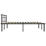 vidaXL Cadre de lit sans matelas noir métal 180x200 cm